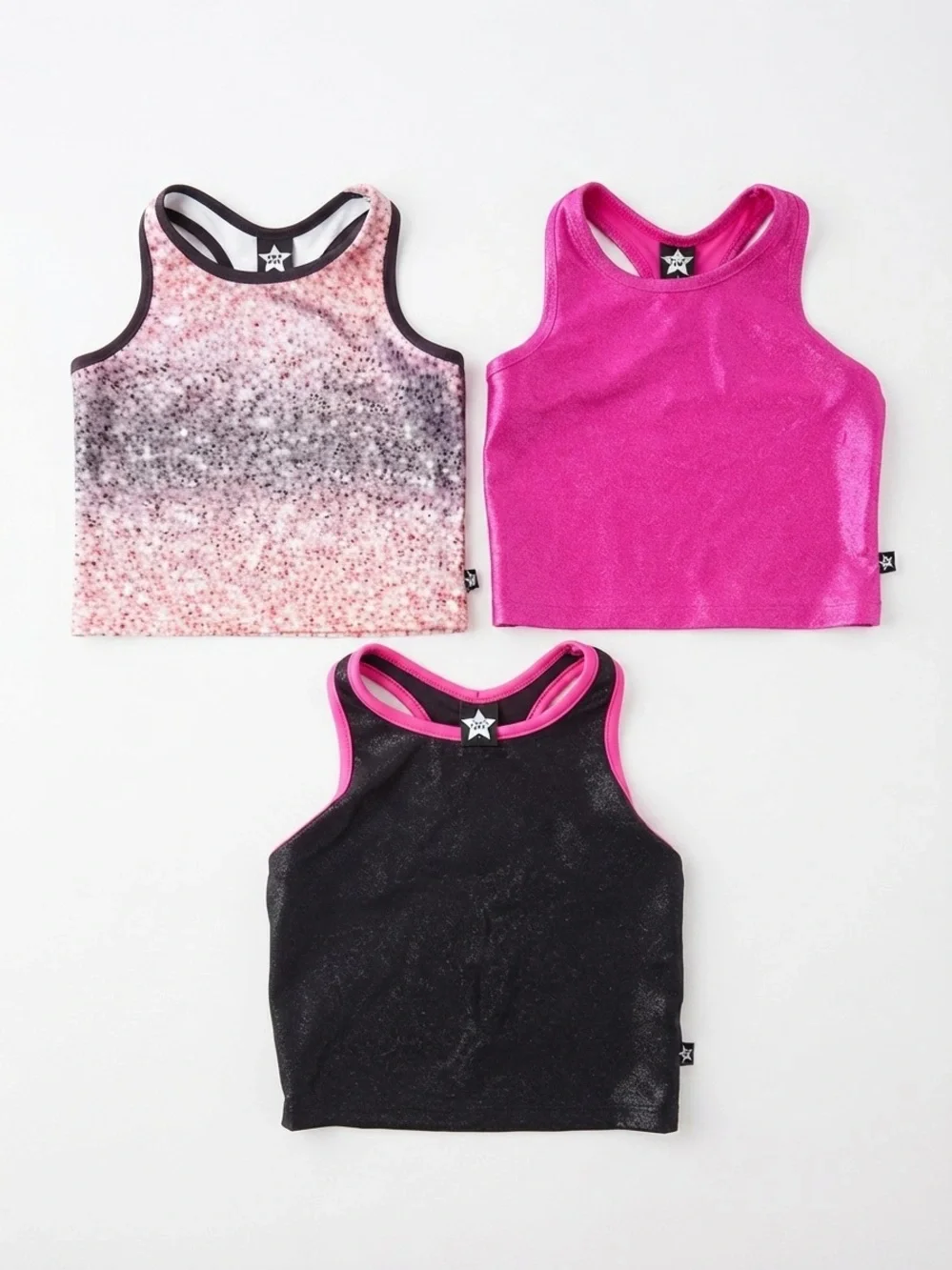 Pixie Lane Girls' Glitter Tumble Tank Trio - Size 7